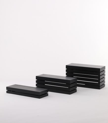 طقم ستاند خشبي اسود