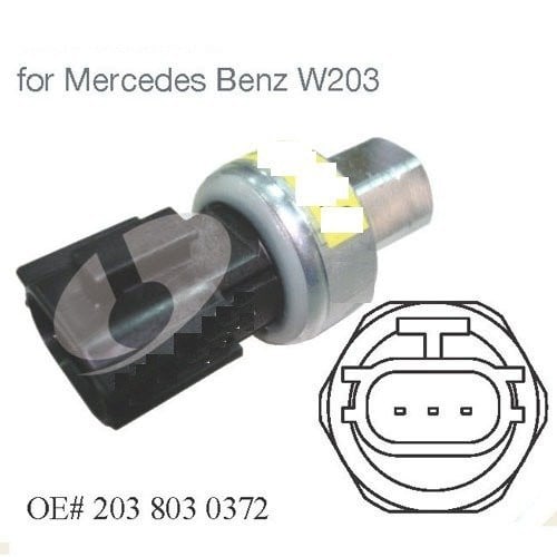 11985W# حساس برشر سوتش مرسيدس  PRESSURE SWITCH MERCEDES W203