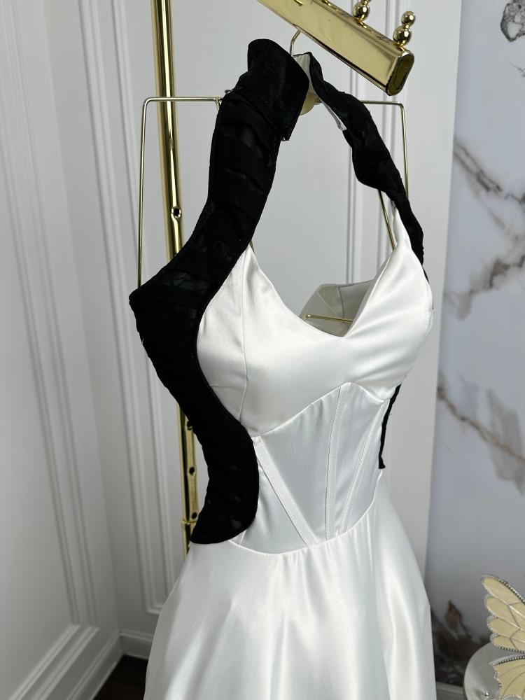 فستان تفته لمعه مبطن جيبون