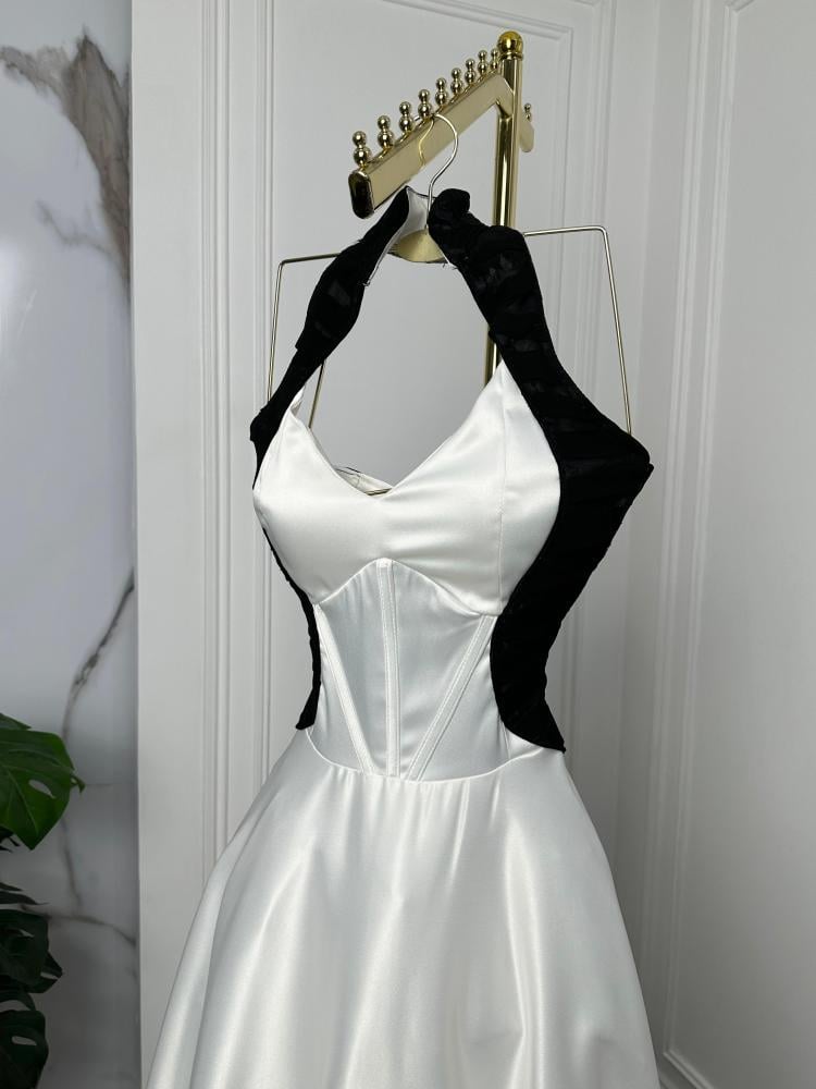 فستان تفته لمعه مبطن جيبون