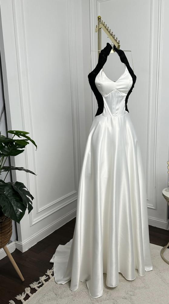 فستان تفته لمعه مبطن جيبون