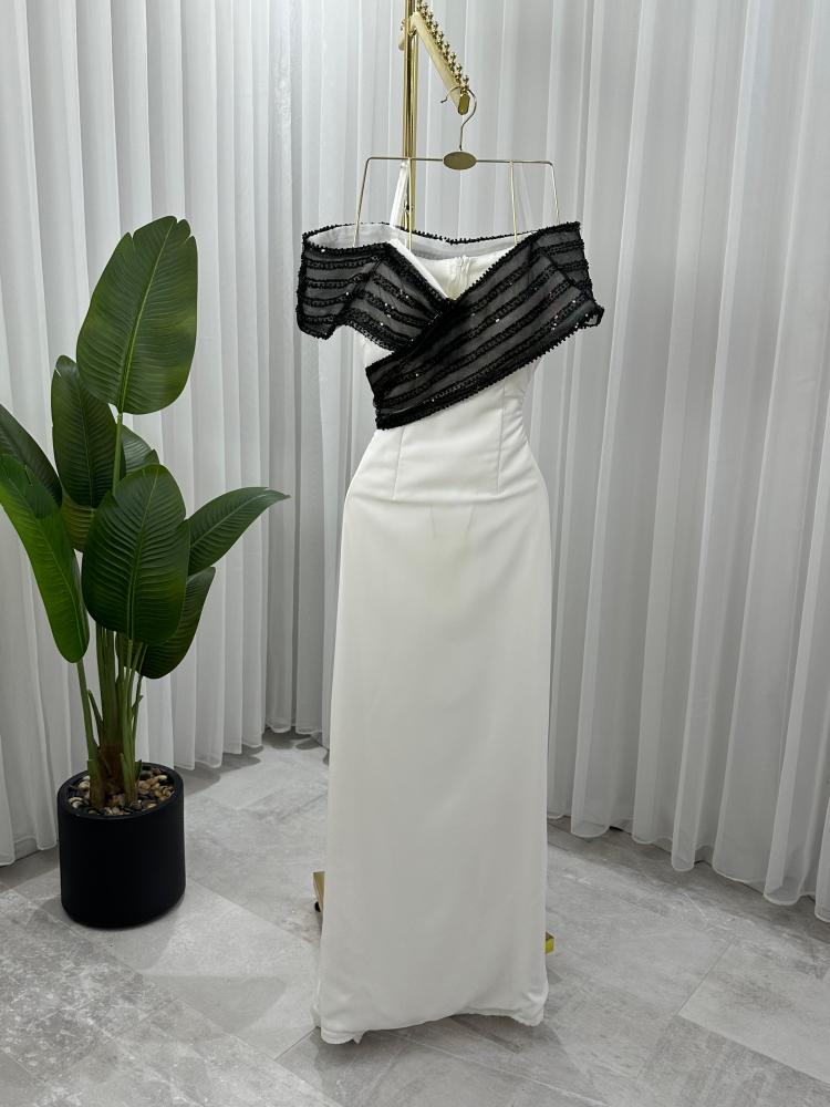 فستان جرجيت كلفه تطريز