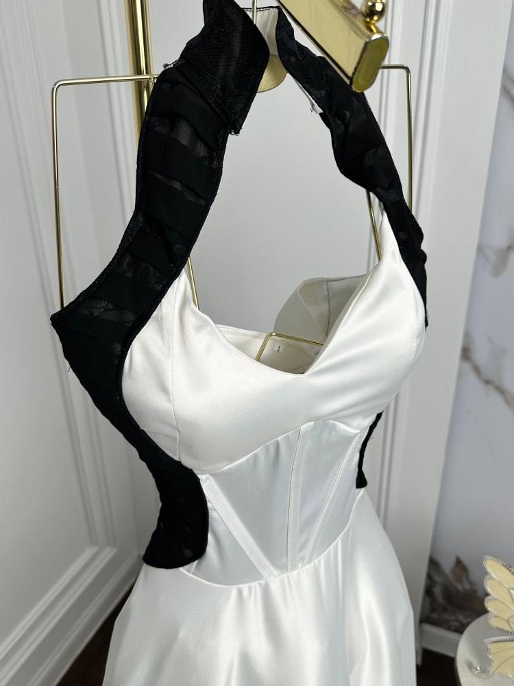 فستان تفته لمعه مبطن جيبون