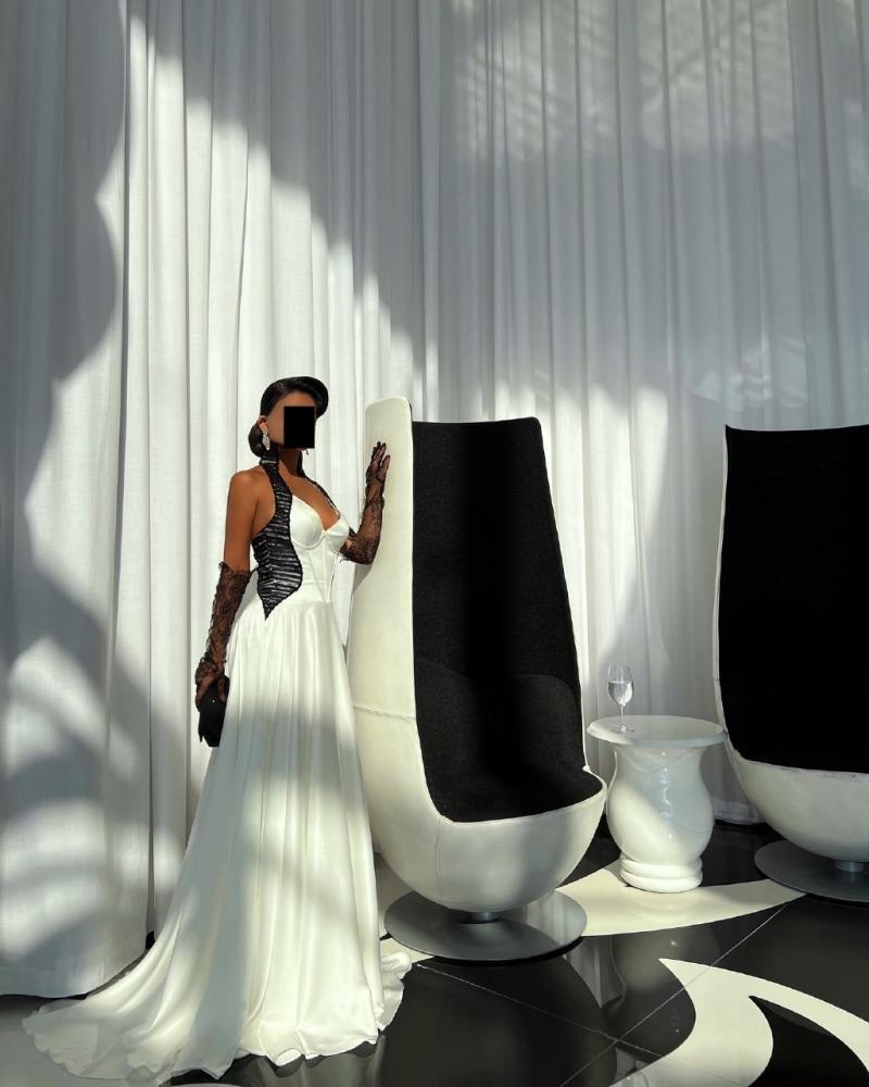 فستان تفته لمعه مبطن جيبون