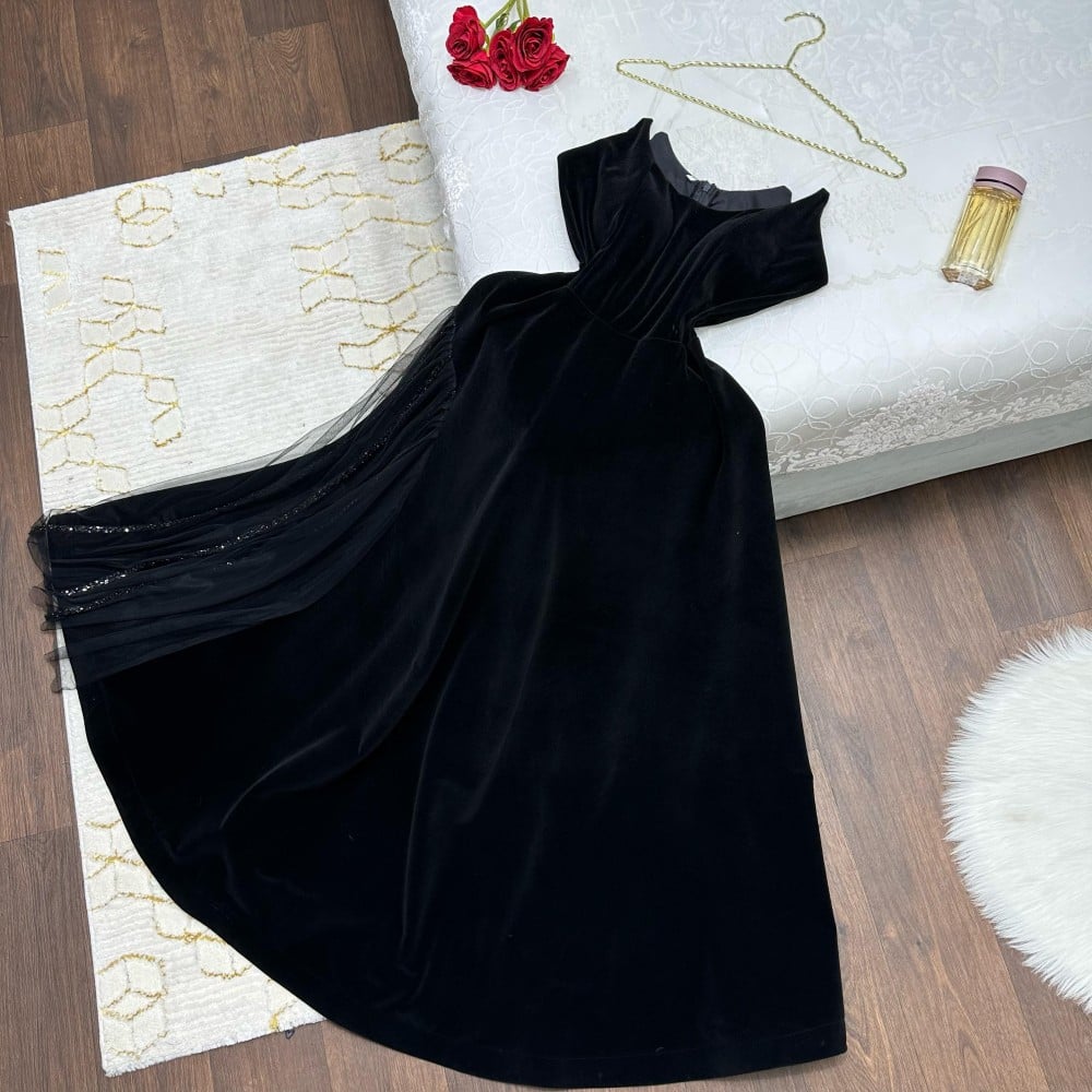 فستان مخمل -تل