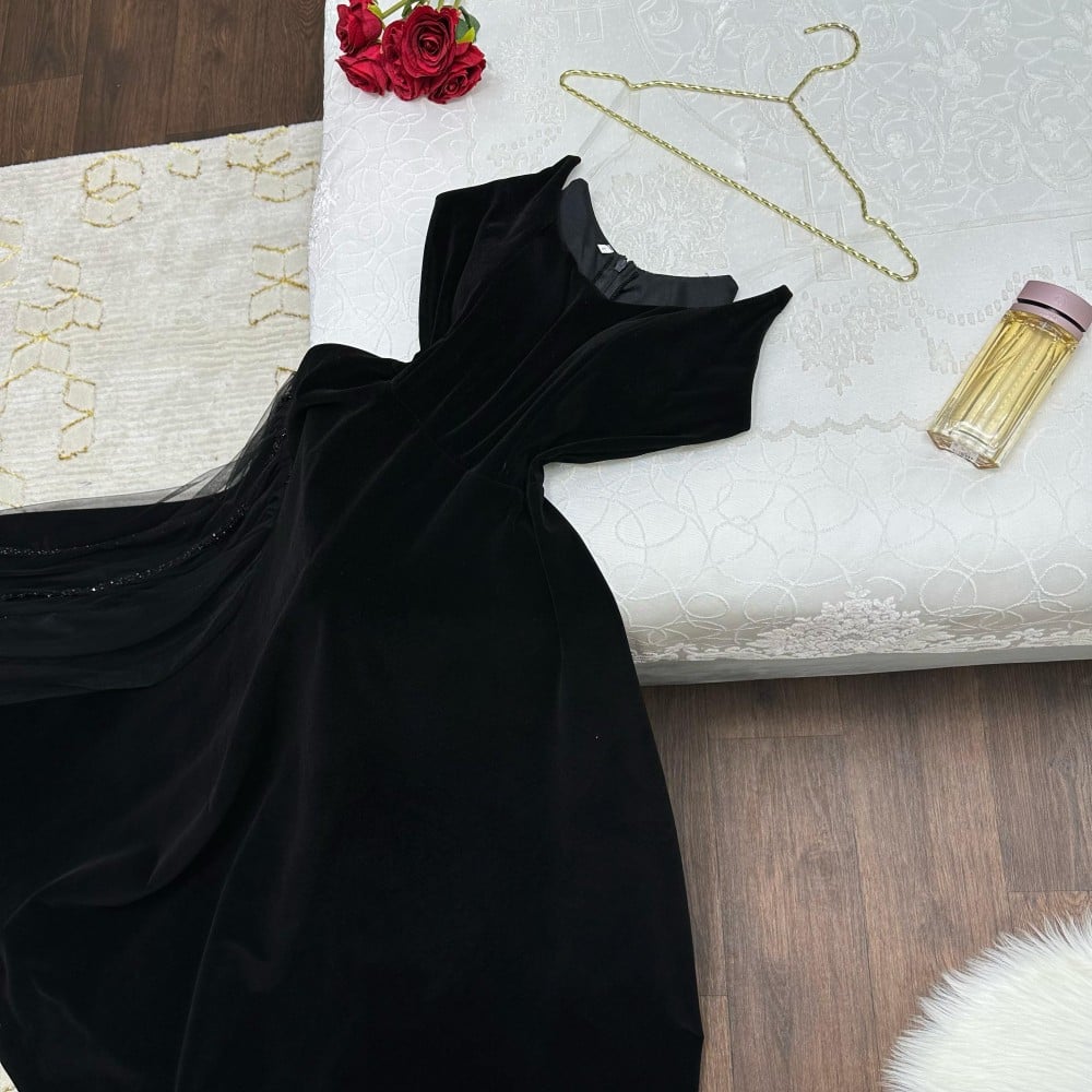 فستان مخمل -تل