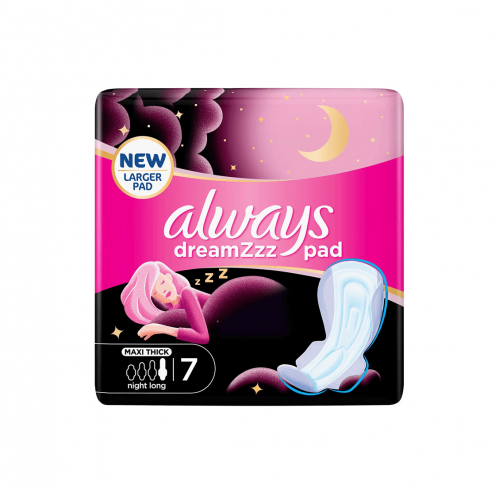 Always Night Pads 8 Pads With Wings Longer For All Night Protection Maxi  Thick - صيدلية غيداء الطبية