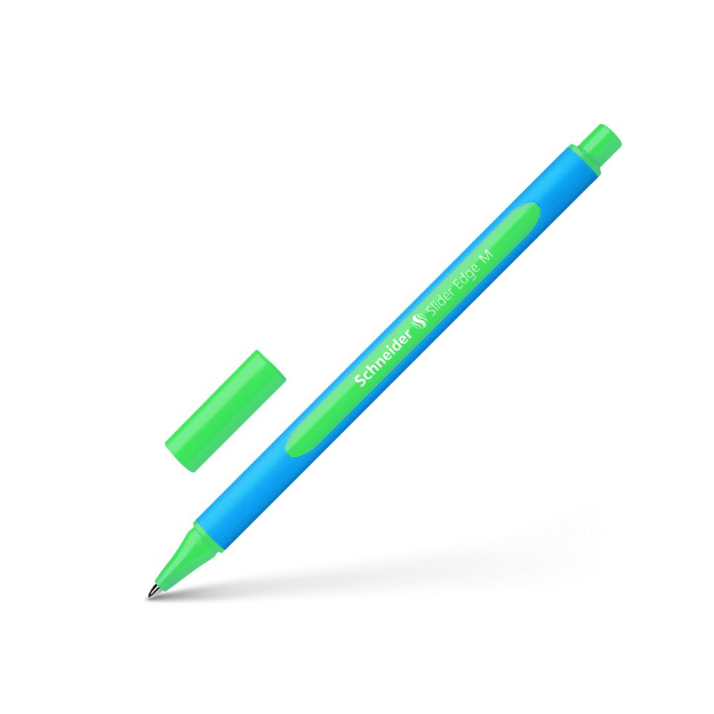 Schneider Slider Edge M Green Box/10Pcs -SN152104 قلم جاف لون اخضر