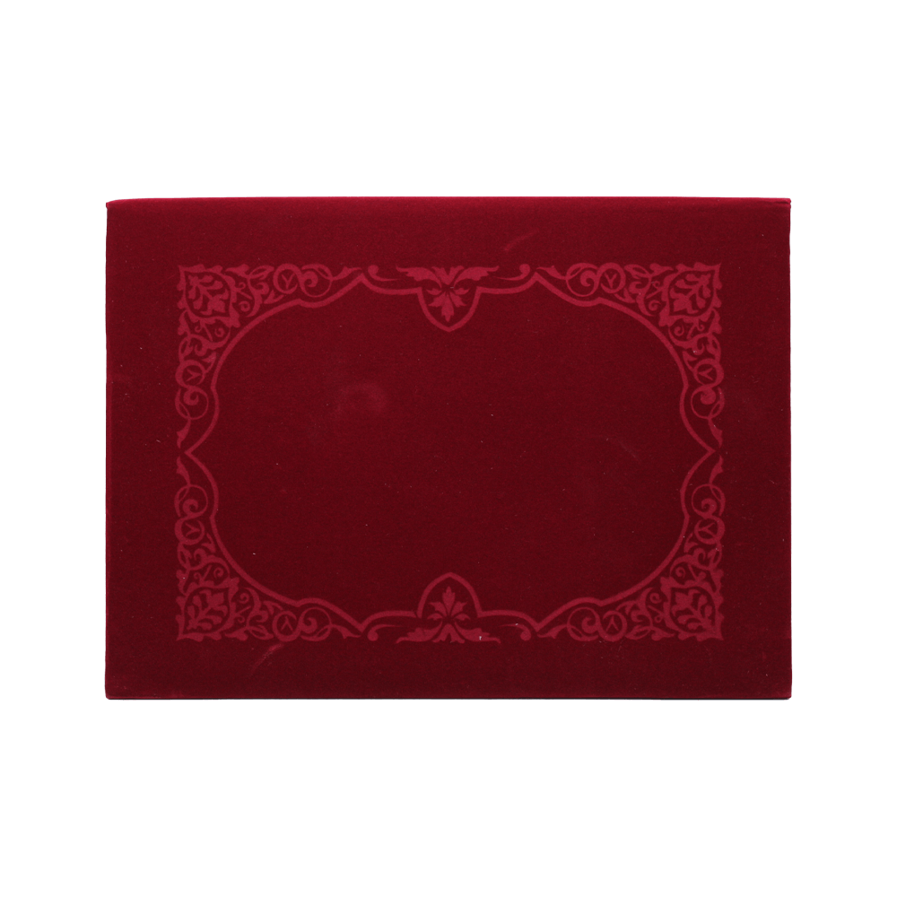 غلاف شهاده مخمل ساده احمر PRI-CR-RD-006