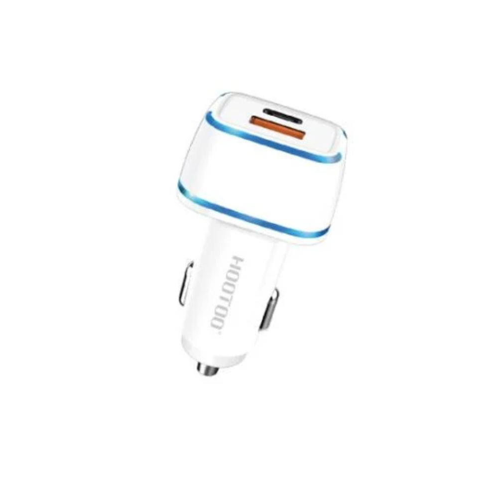شاحن سيارة بمنفذين PD و USB من شركة هوتو