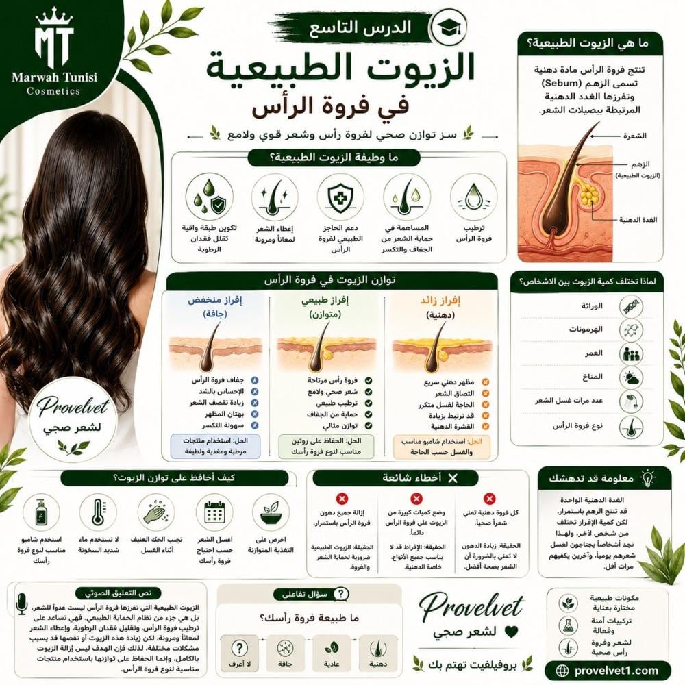 الزيوت الطبيعية في فروة الرأس سلسلة بروفيلفيت التعليمية