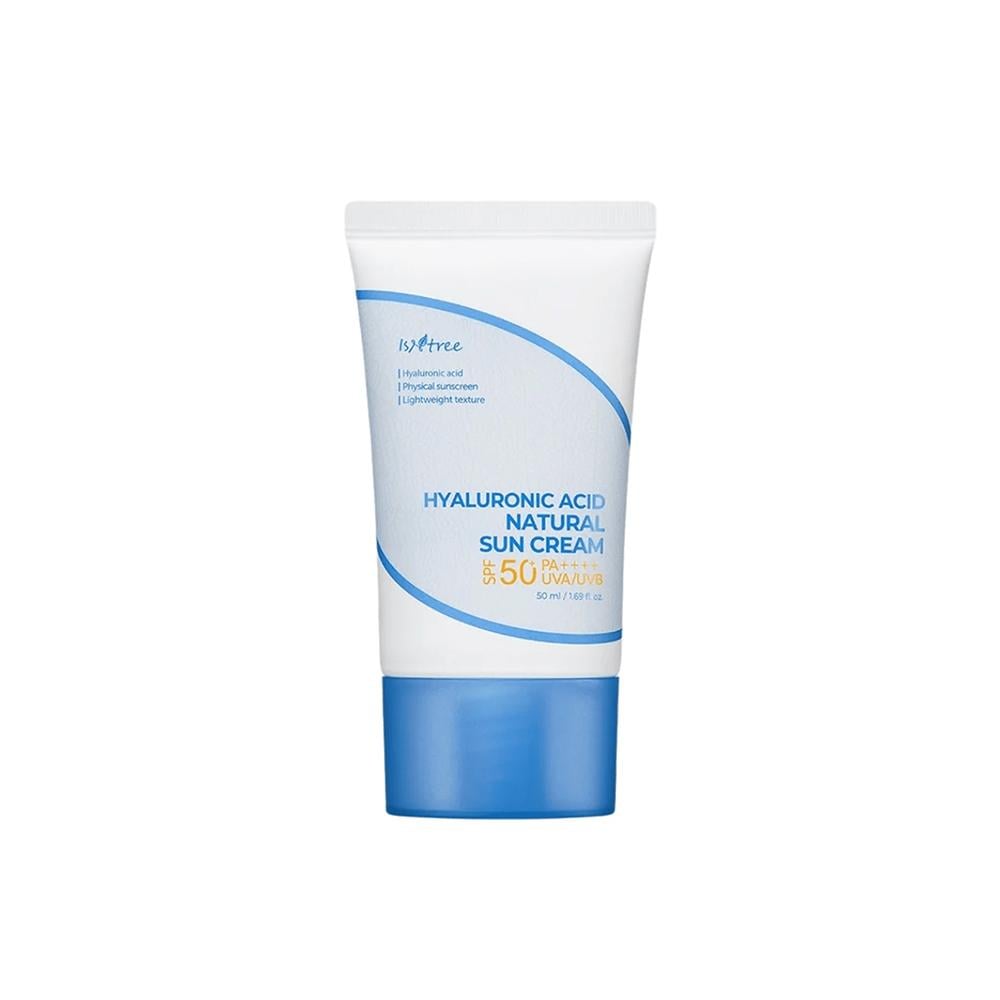 ازنتري، كريم طبيعي واقي من الشمس، بحمض الهيالورونيك، SPF50+، مناسب للبشرة الحساسة - 50 مل