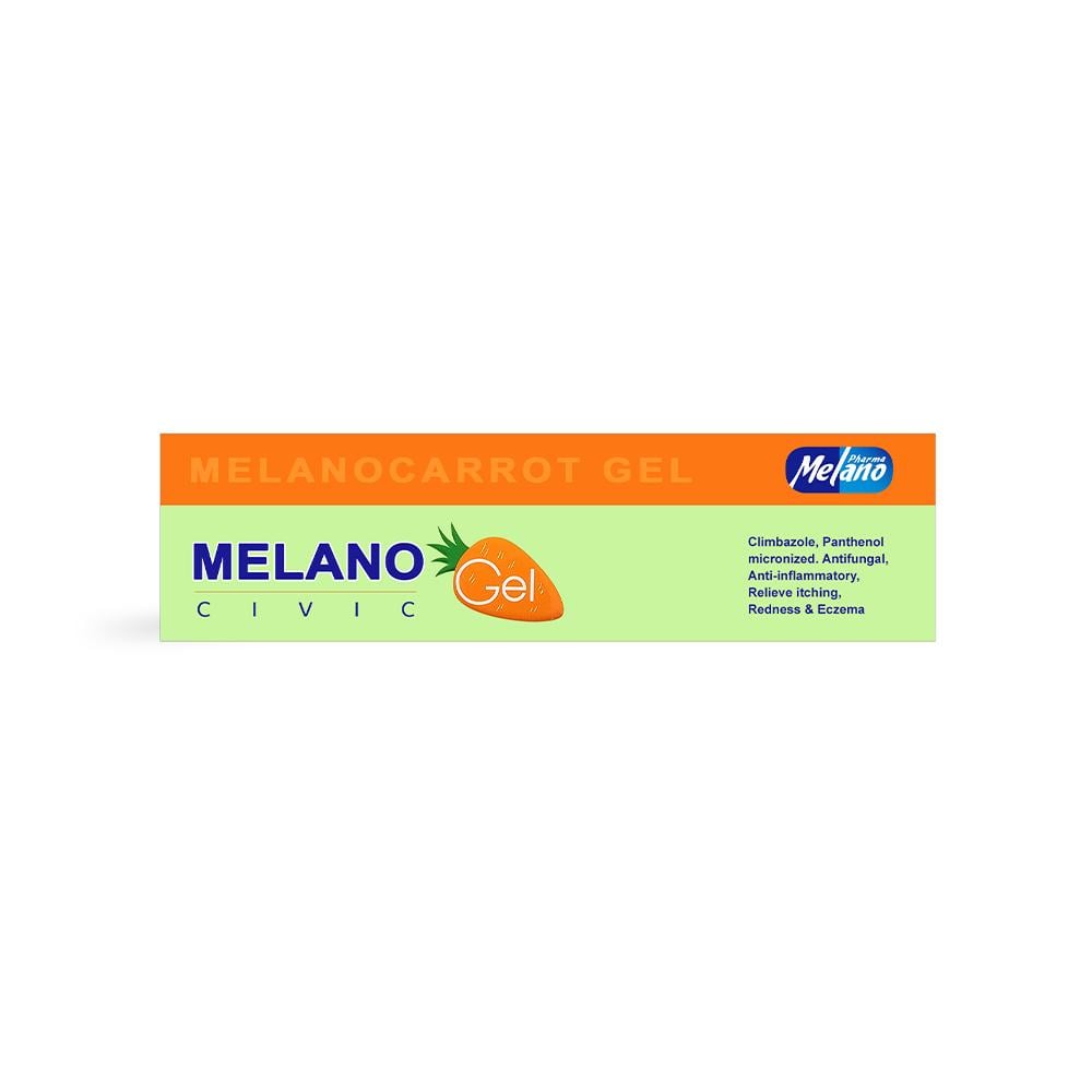 melanot Melano Pharma, Melanocarrot Gel, Brightening, Anti-inflammatory, Relieves  Itching, Redness & Eczema - 30 gm