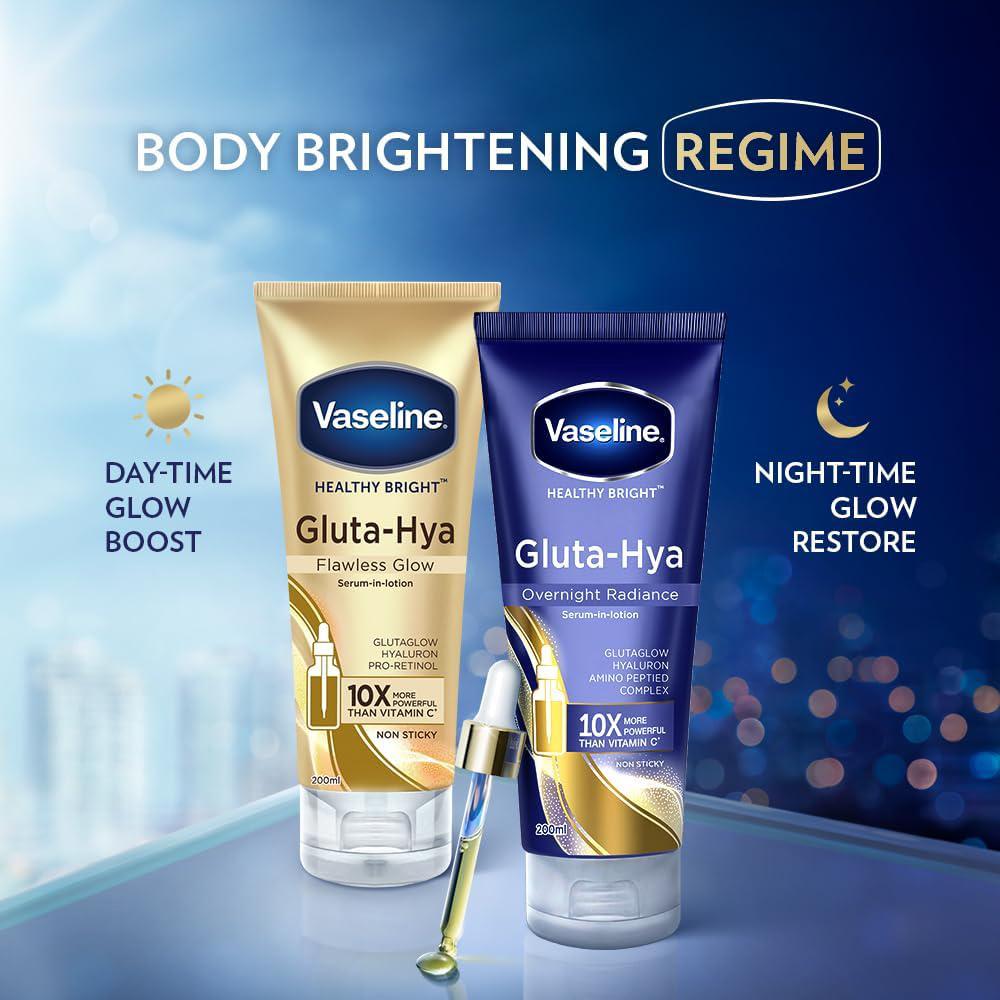 Vaseline, GLUTA-HYA Overnight Radiance, Glutaglow, Hyaluronic Acid