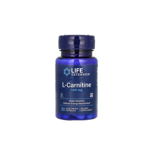 Life Extension, L-Carnitine, 500mg, Helps Maintain Cellular Energy  Metabolism, Dietary Supplement - 30 Veg Capsules