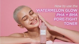 GLOW RECIPE, Watermelon Glow PHA+BHA Pore-tight Toner, Hydrating + Pore-refining, Mini Size - 40 ml