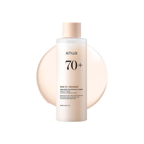 ANUA, Rice 70 + Ceramide Glow Milky Toner - 250 ml - CLENZ Skin