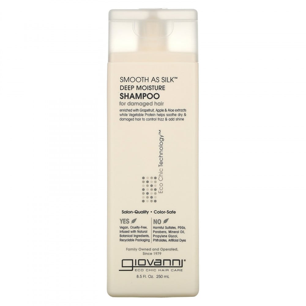 Giovanni, Smooth As Silk, Deep Conditioning Shampoo, For Damaged Hair, 250  ml - عناية الكون cooncare