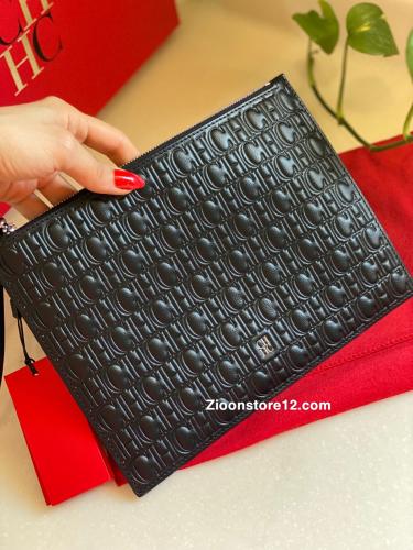 carolina herrera black pouch