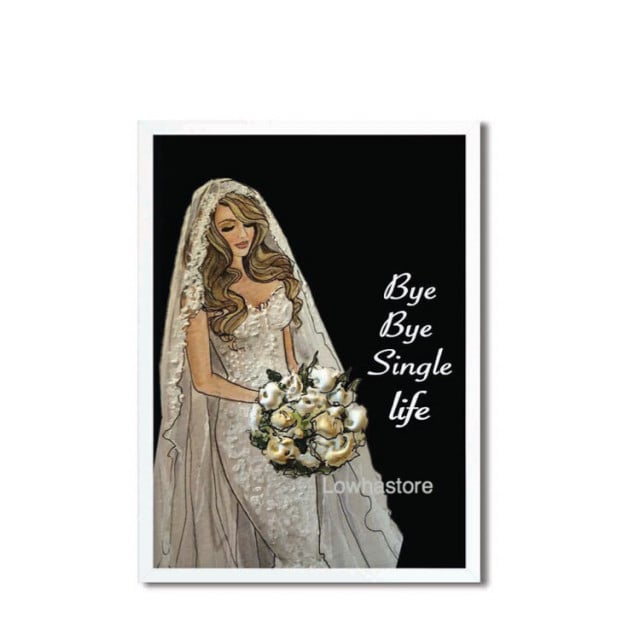 Bye Bye Single Life لوحة متجر لوحات ديكور وطباعة حسب الطلب براند سعودي صناعة محلية