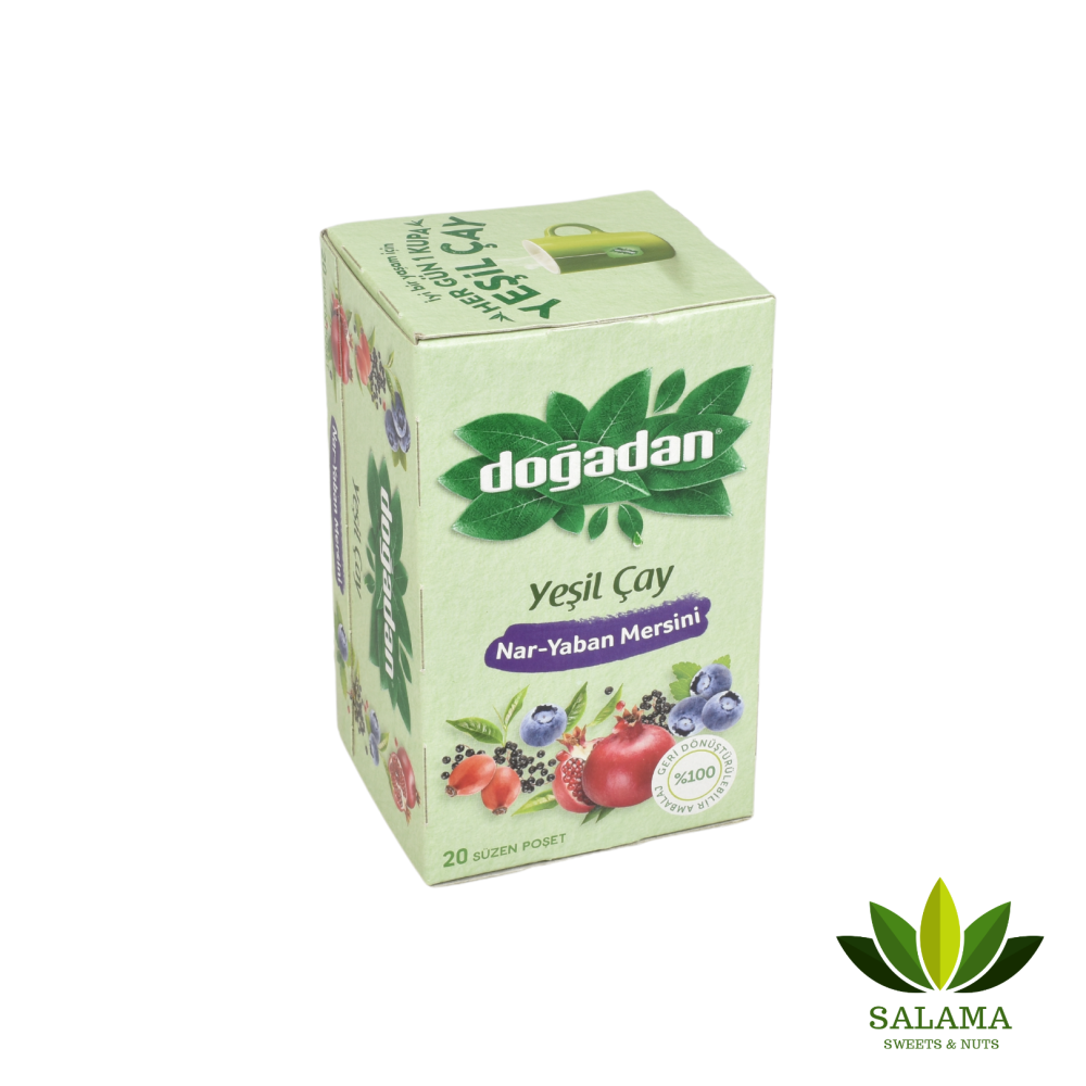 شاي اخضر بالتوت و الرمان مع ثمرة الورد DOGADAN
