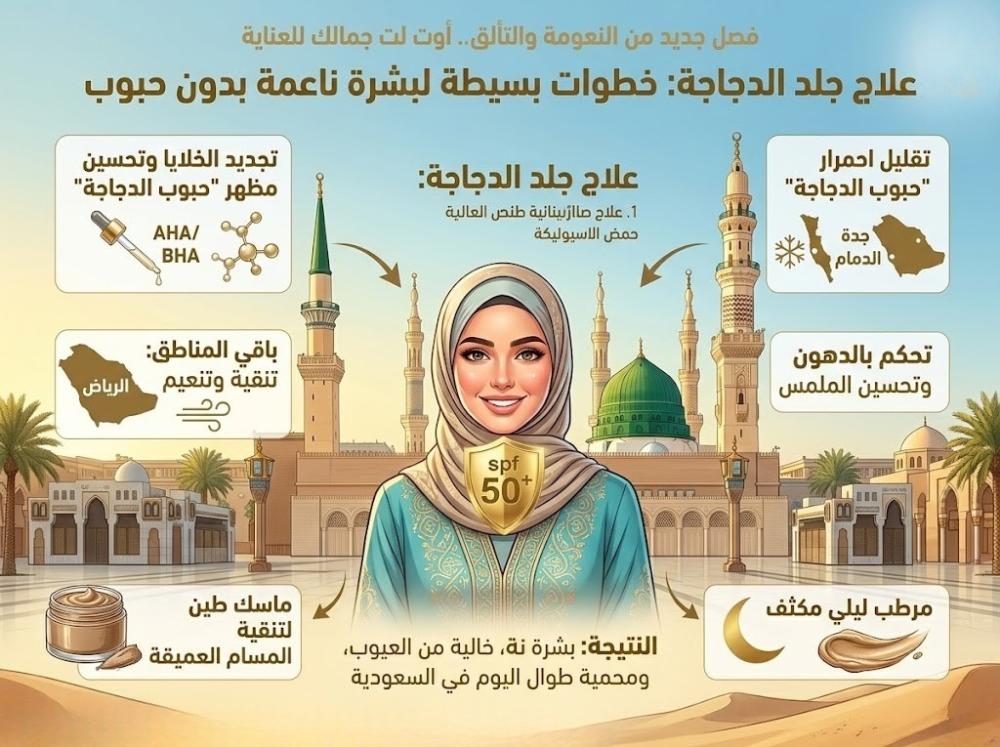 علاج جلد الدجاجة: خطوات بسيطة لبشرة ناعمة بدون حبوب