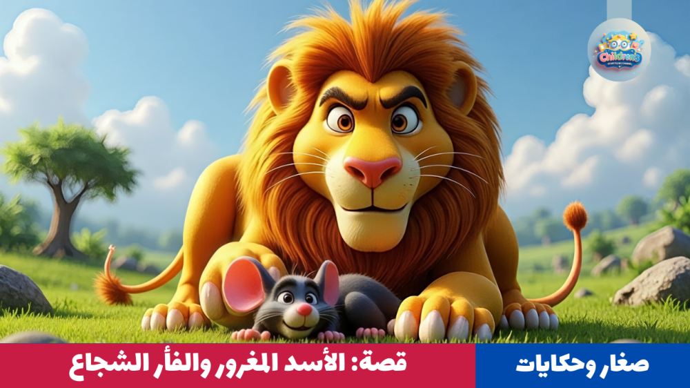 قصص أطفال:  الأسد المغرور والفأر الشجاع - رسوم متحركة للأطفال