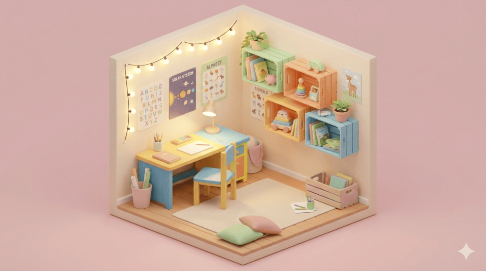 بانر مقالة دليلك لتأسيس ركن تعليمي منزلي لأطفالك بأقل التكاليف