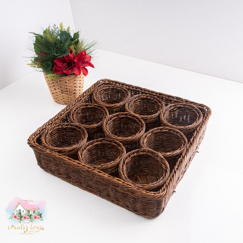 Wicker Baskets With Dividers