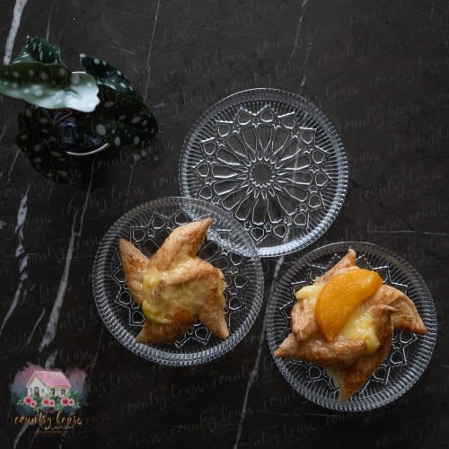 3389 صحن حلى رمضاني زجاجي صغير (للقطعتين)