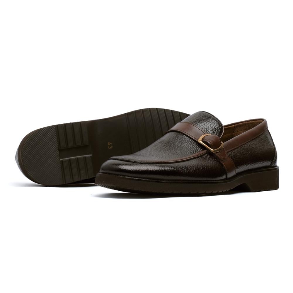 جزمة لوفر كلاسيك لون بني - ارضية مريحة