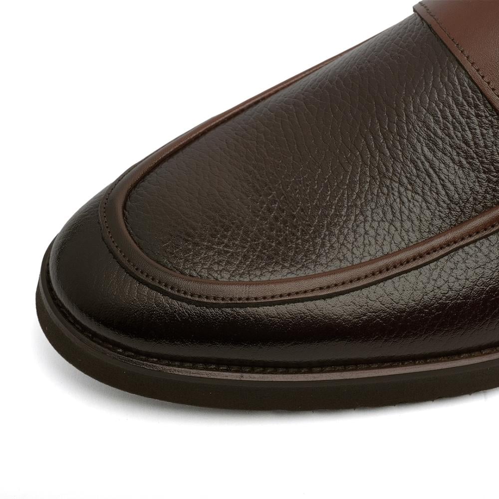 جزمة لوفر كلاسيك لون بني - ارضية مريحة