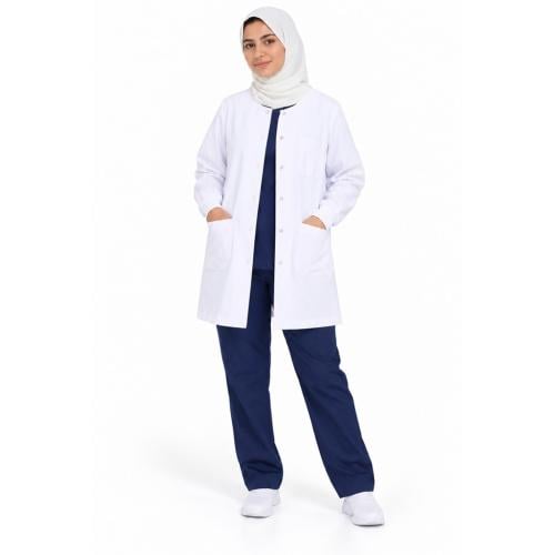 بالطو طبي - ​Round Collar Lab Coat