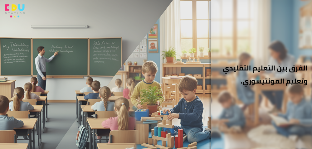 الفرق بين التعليم التقليدي وتعليم المونتيسوري