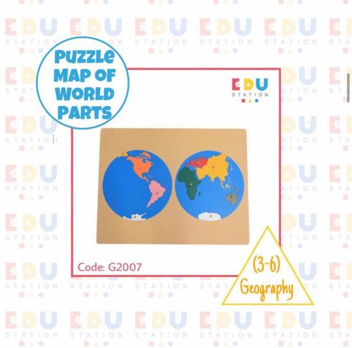Puzzle Map of World Parts - أحجية خريطة العالم