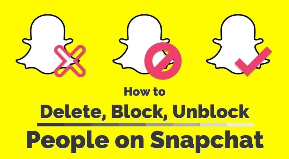 الحذف والحظر في سناب شات