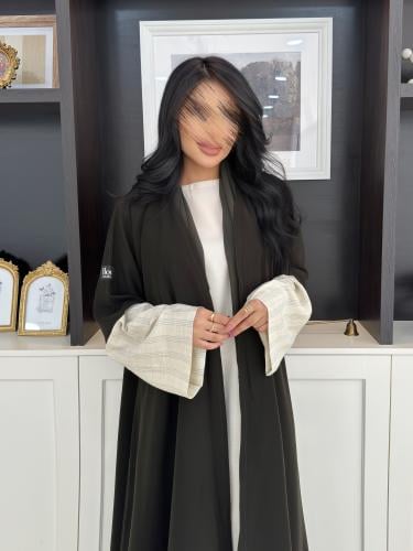 عباية 75 , كريب زيتي داكن