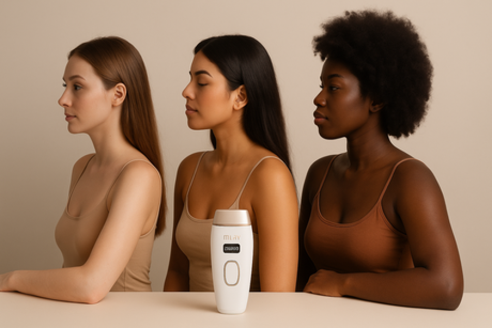 هل الليزر المنزلي مناسب لجميع ألوان البشرة؟