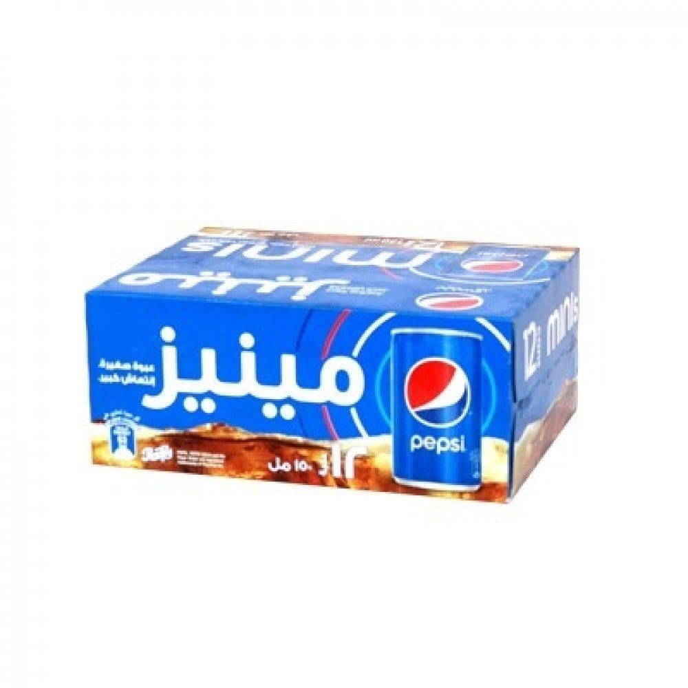 مشروب غازي بيبسي علب 150مل كرتون12