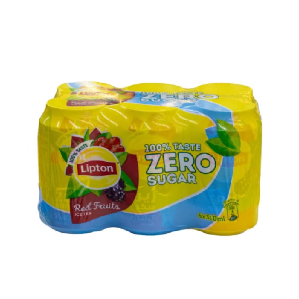 Lipton Red Fruits Zero Sugar 6x310ml | إطعام اكسبريس