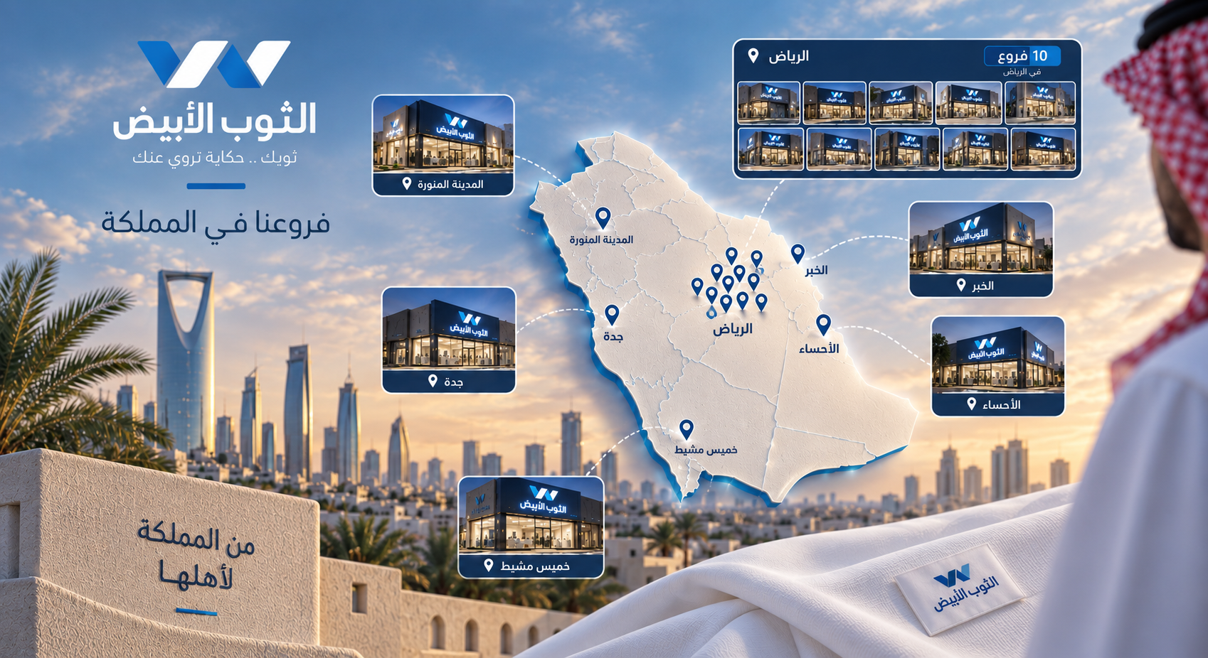 فروع الثوب الأبيض في المملكة