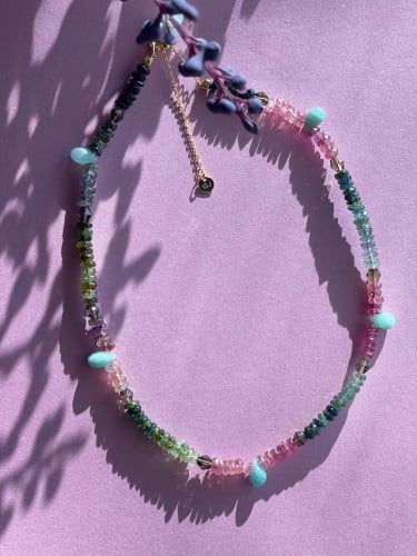 Multicolored Gems & 5 Amazonite Gem Drop