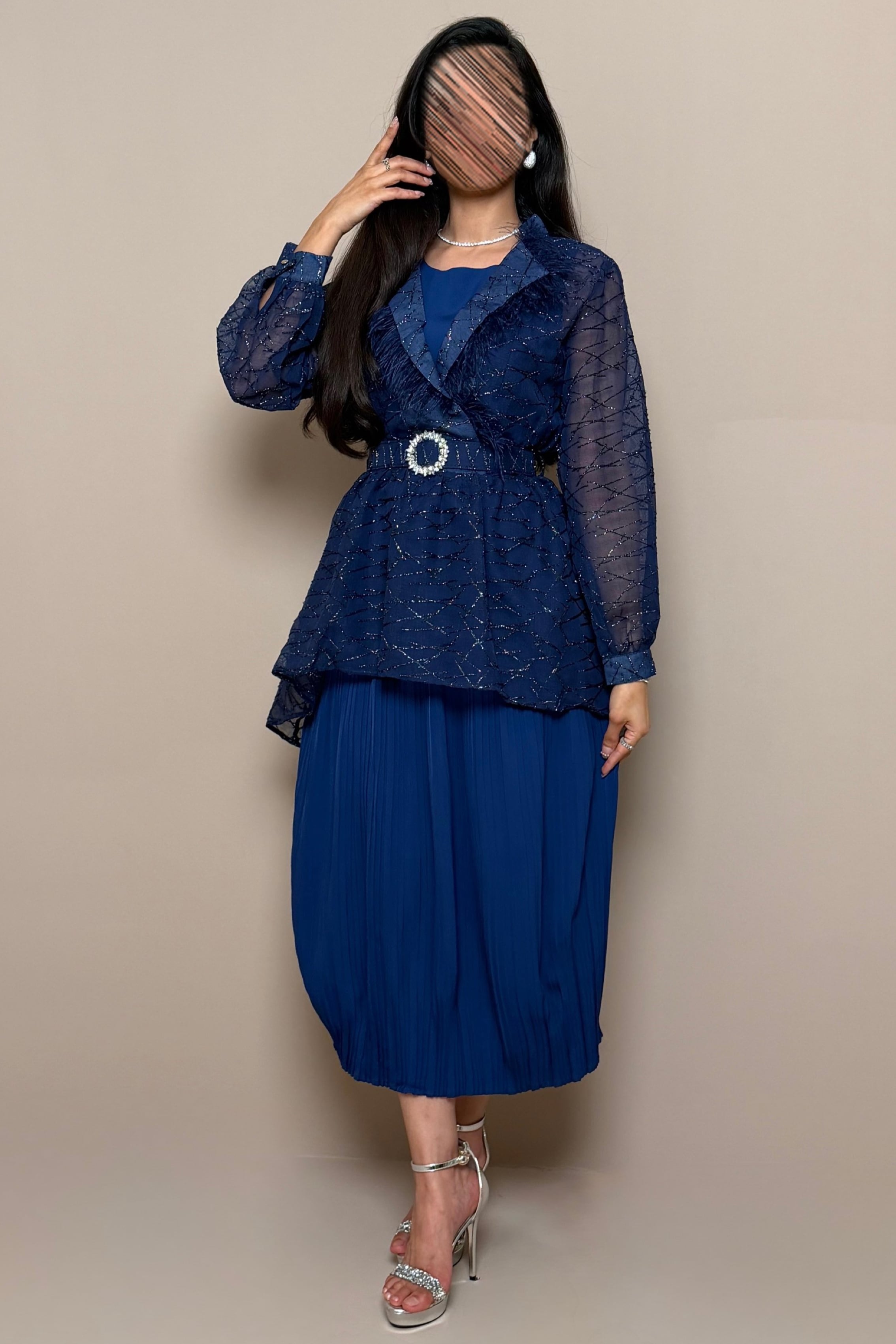 two piece midi dress Dusty Sage Satin - Two-Piece Dress - Satin Two-Piece Dress Side seam pockets complete the look Margot Two Piece Fitted Lace