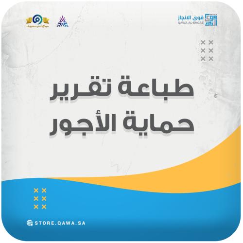 طباعة تقرير حماية الأجور (مدد)
