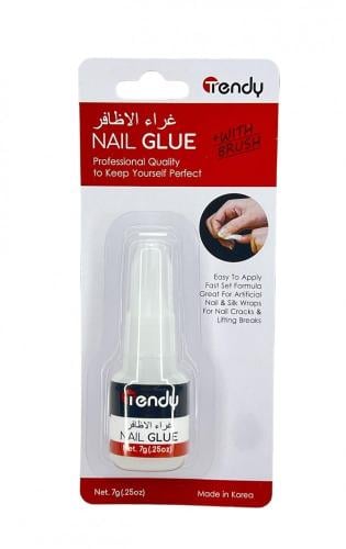 غراء أظافر فرشاة شفاف من ترندي - 10 غرام