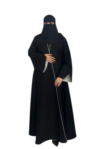 عباية كريب لون بيج مقاس 54