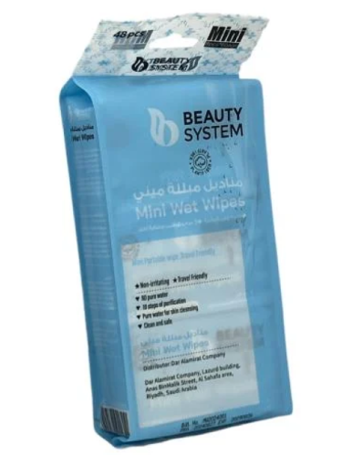 Beauty System Compact Wet Wipes for Personal and T...