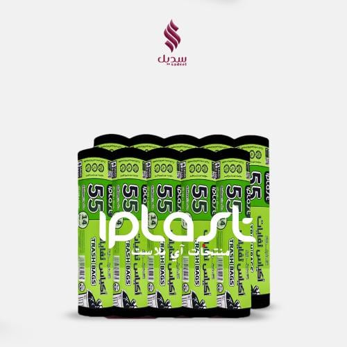 أكياس نفايات كبيرة | 55 جالون | 10 رول