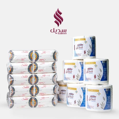 مجموعة المناديل الورقية | 50 علبه للوجه | 6 رول لل...