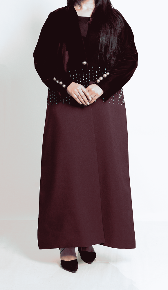 عبايه شتويه ملونه